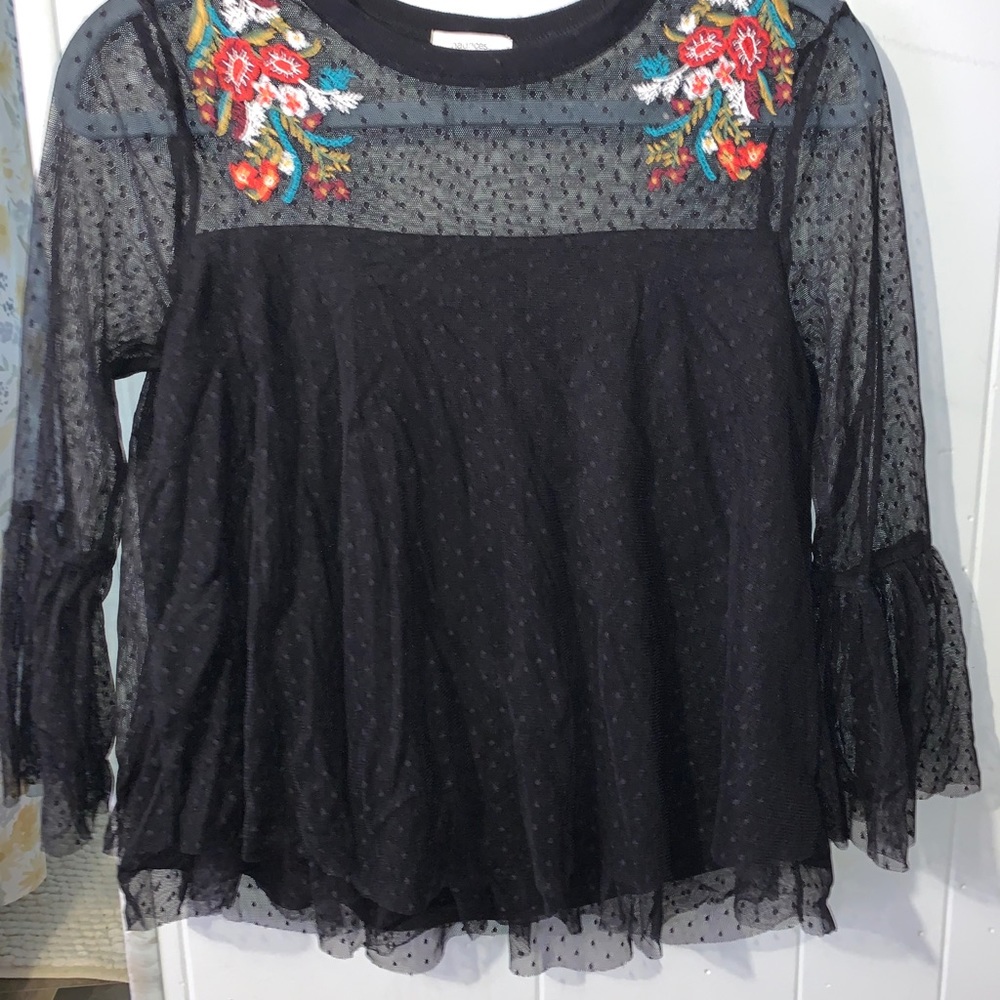 Maurices mesh embroidered top!